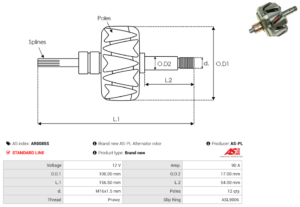 Rotor alternateur AR0085S