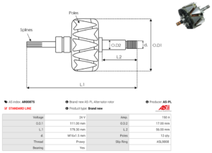 Rotor alternateur AR0087S