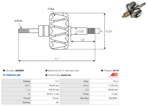 Rotor alternateur AR0089P