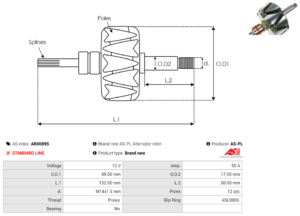 Rotor alternateur AR0089S
