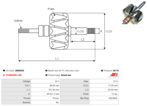 Rotor alternateur AR0093S