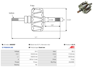 Rotor alternateur AR0095P