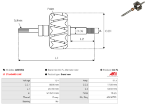 Rotor alternateur AR0105S