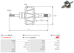 Rotor alternateur AR0112S