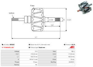 Rotor alternateur AR3025