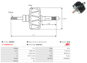 Rotor alternateur AR3032S