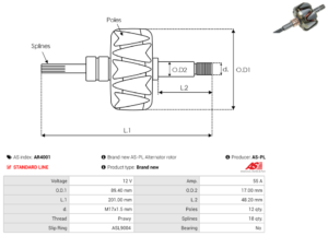 Rotor alternateur AR4001