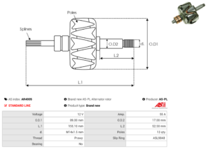 Rotor alternateur AR4005