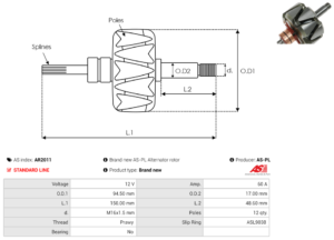 Rotor alternateur AR2011