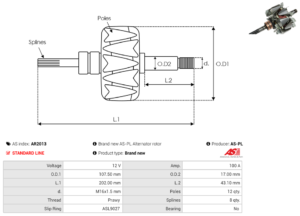 Rotor alternateur AR2013