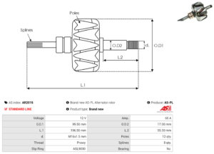 Rotor alternateur AR2015