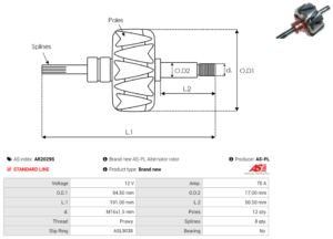 Rotor alternateur AR2029S