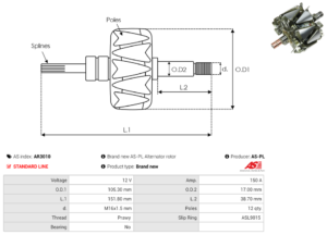 Rotor alternateur AR3010