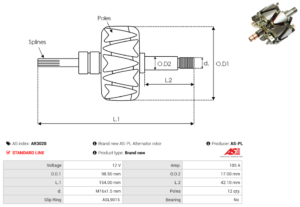 Rotor alternateur AR3020