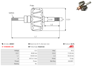 Rotor alternateur AR3021
