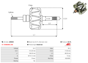 Rotor alternateur AR5003