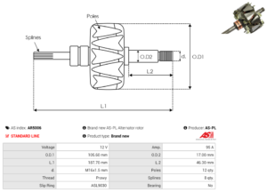 Rotor alternateur AR5006