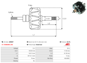 Rotor alternateur AR5007