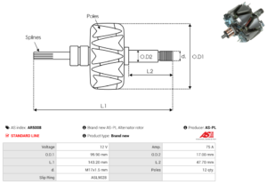 Rotor alternateur AR5008