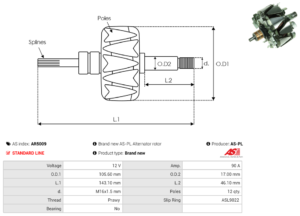 Rotor alternateur AR5009
