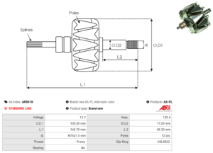 Rotor alternateur AR5010