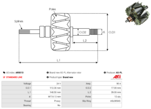 Rotor alternateur AR5013