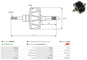 Rotor alternateur AR5023R