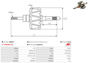 Rotor alternateur AR5025