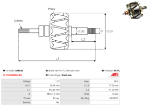 Rotor alternateur AR5026