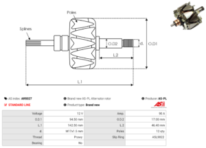 Rotor alternateur AR5027