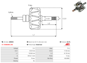 Rotor alternateur AR0054