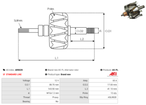 Rotor alternateur AR5029