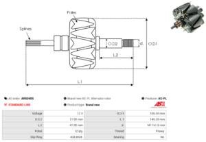 Rotor alternateur AR5040S