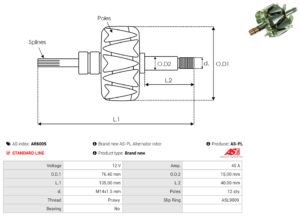 Rotor alternateur AR6005