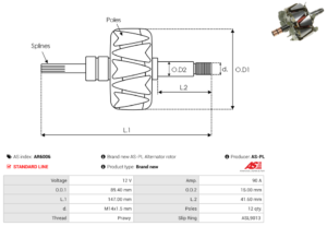 Rotor alternateur AR6006
