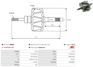 Rotor alternateur AR0061
