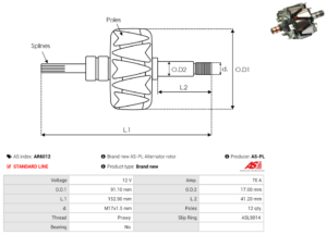 Rotor alternateur AR6012