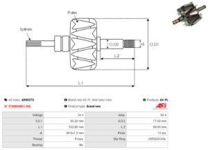 Rotor alternateur AR9037S