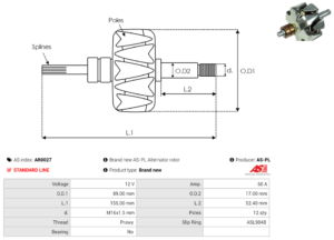 Rotor alternateur AR0027