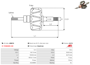 Rotor alternateur AR6016