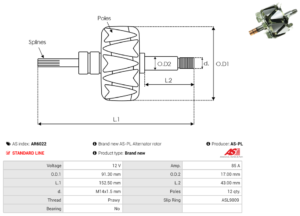 Rotor alternateur AR6022