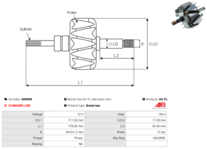 Rotor alternateur AR0066