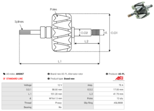 Rotor alternateur AR0067
