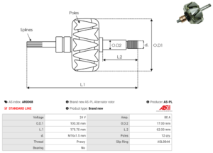 Rotor alternateur AR0068