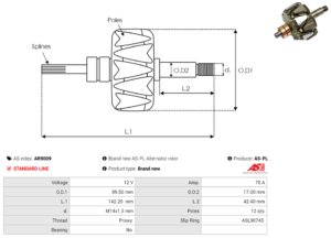 Rotor alternateur AR9009