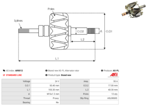 Rotor alternateur AR9012