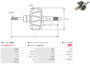 Rotor alternateur AR0002