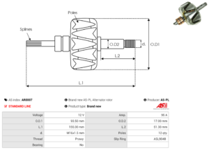 Rotor alternateur AR0007