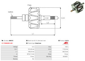 Rotor alternateur AR0010