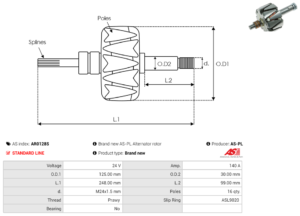 Rotor alternateur AR0128S